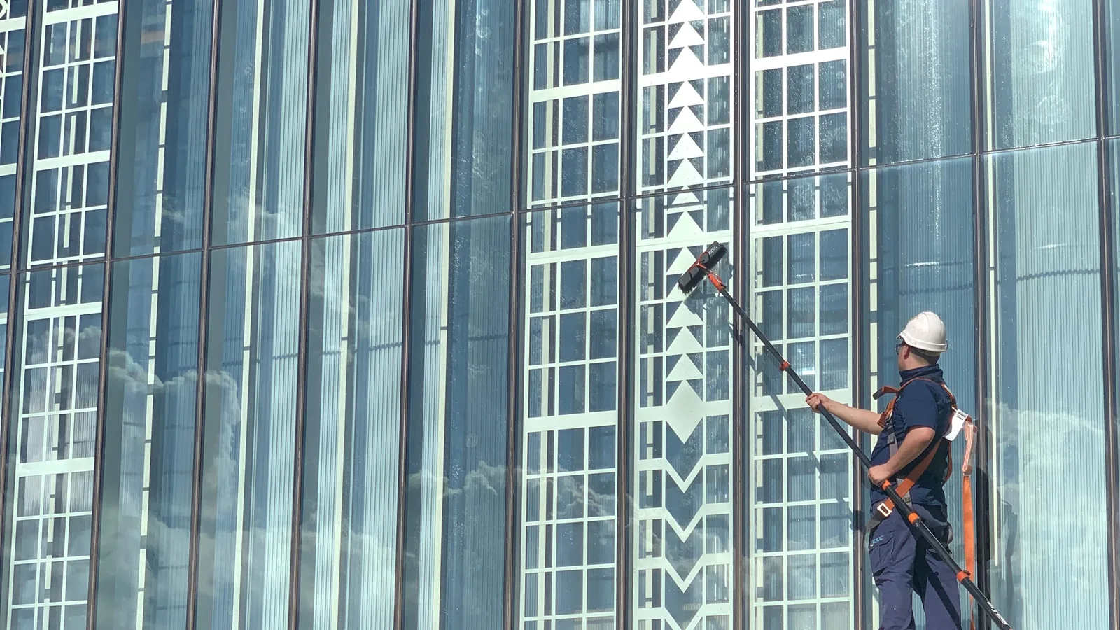 Window Cleaning at a QCC client site